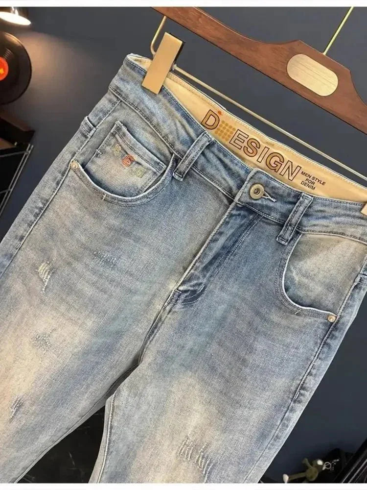 Men's Vintage Washed Distressed Boyfriend Jeans - Update AvenueTrendsi100400208607308100400208607308Men's Vintage Washed Distressed Boyfriend JeansLight Blue