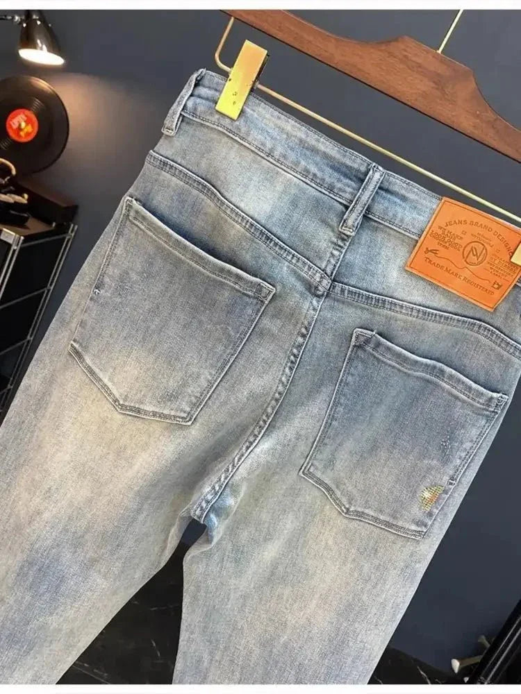 Men's Vintage Washed Distressed Boyfriend Jeans - Update AvenueTrendsi100400208607308100400208607308Men's Vintage Washed Distressed Boyfriend JeansLight Blue