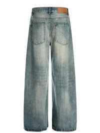 Men's Vintage Washed Distressed Wide Leg Jeans - Update AvenueTrendsi100400800255652100400800255652Men's Vintage Washed Distressed Wide Leg JeansBlue