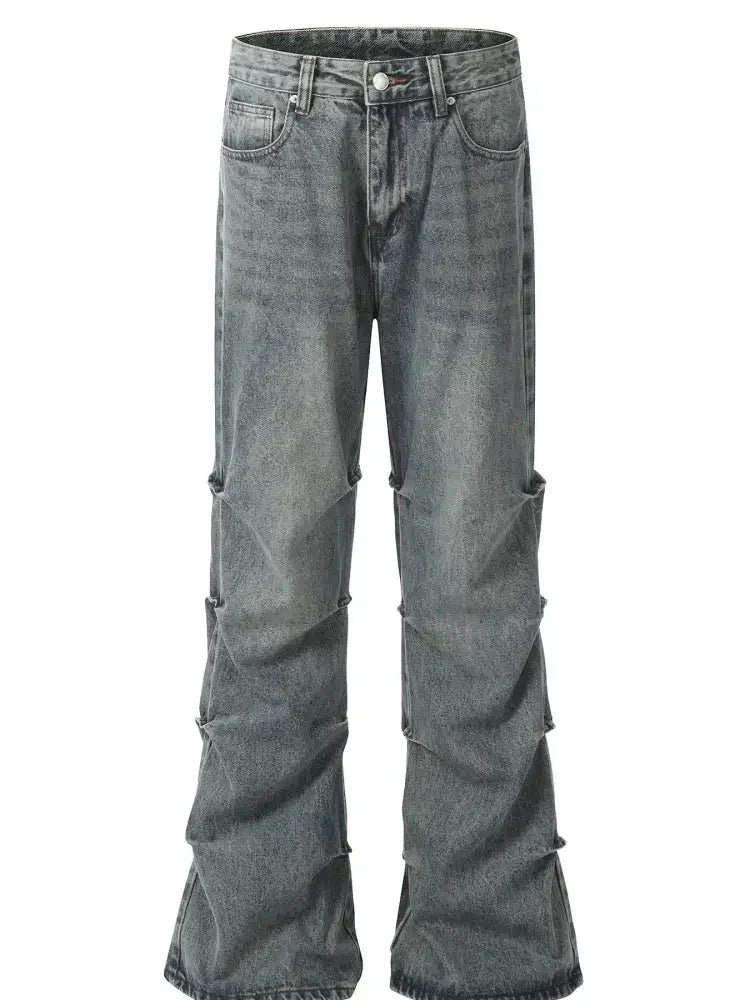 Men's Vintage Washed Flare Jeans - Update AvenueTrendsi100400066008569100400066008569Men's Vintage Washed Flare JeansBlue