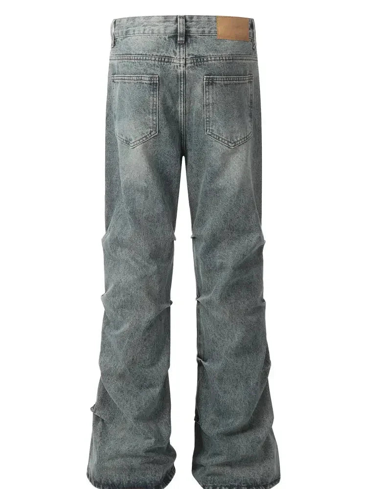 Men's Vintage Washed Flare Jeans - Update AvenueTrendsi100400066008569100400066008569Men's Vintage Washed Flare JeansBlue
