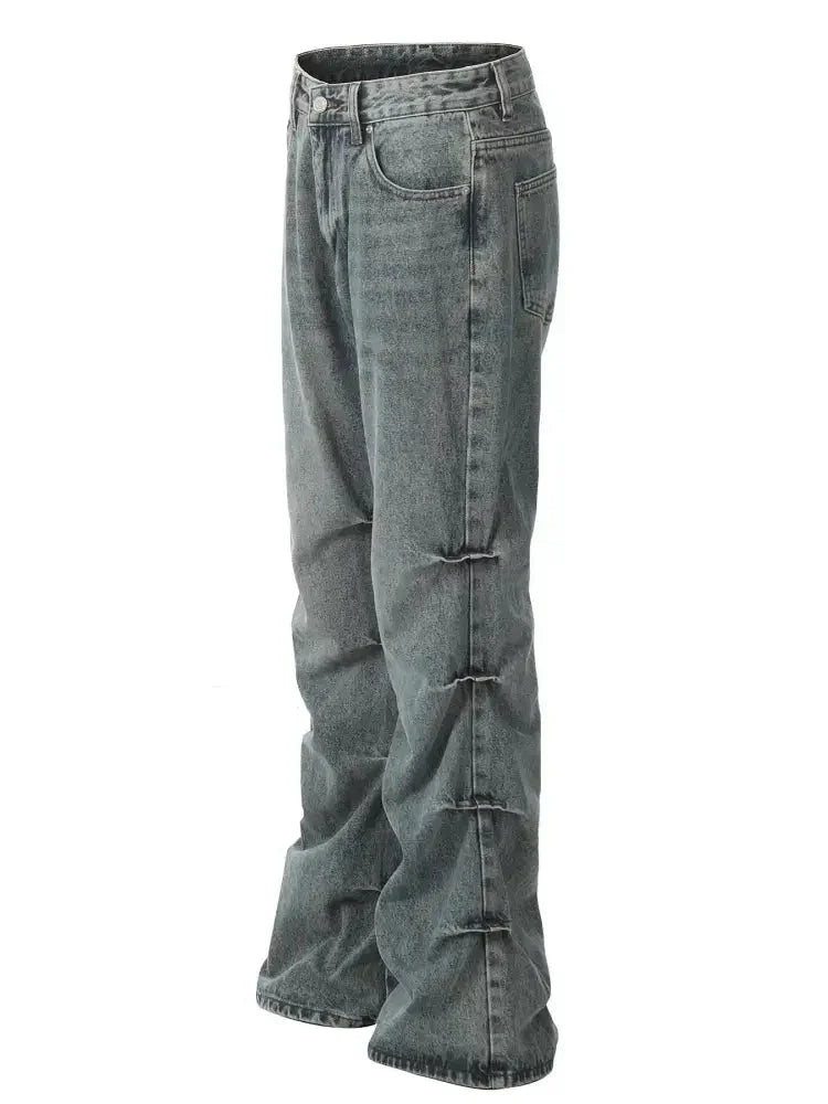 Men's Vintage Washed Flare Jeans - Update AvenueTrendsi100400066008569100400066008569Men's Vintage Washed Flare JeansBlue