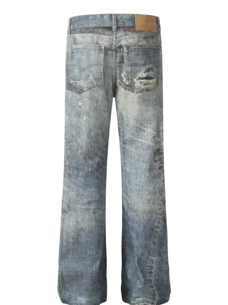 Men's Vintage Washed Loose Fit Jeans - Update AvenueTrendsi100400984382940100400984382940Men's Vintage Washed Loose Fit JeansBlue