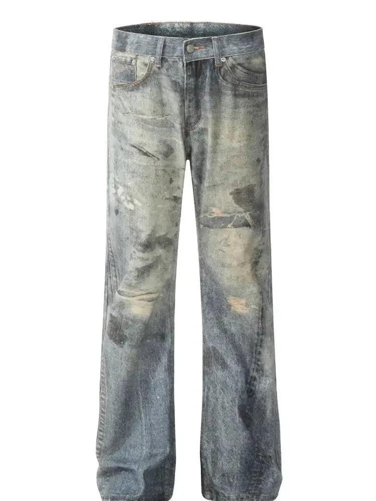 Men's Vintage Washed Loose Fit Jeans - Update AvenueTrendsi100400984382940100400984382940Men's Vintage Washed Loose Fit JeansBlue