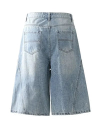 Men's Vintage Washed Wide Leg Denim Shorts - Update AvenueTrendsi100400845271611100400845271611Men's Vintage Washed Wide Leg Denim ShortsLight Blue