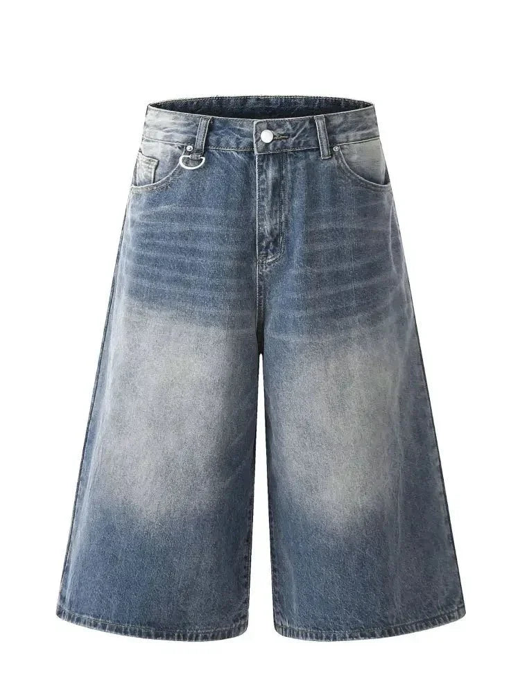 Men's Vintage Washed Wide Leg Denim Shorts - Update AvenueTrendsi100400990519002100400990519002Men's Vintage Washed Wide Leg Denim ShortsLight Blue