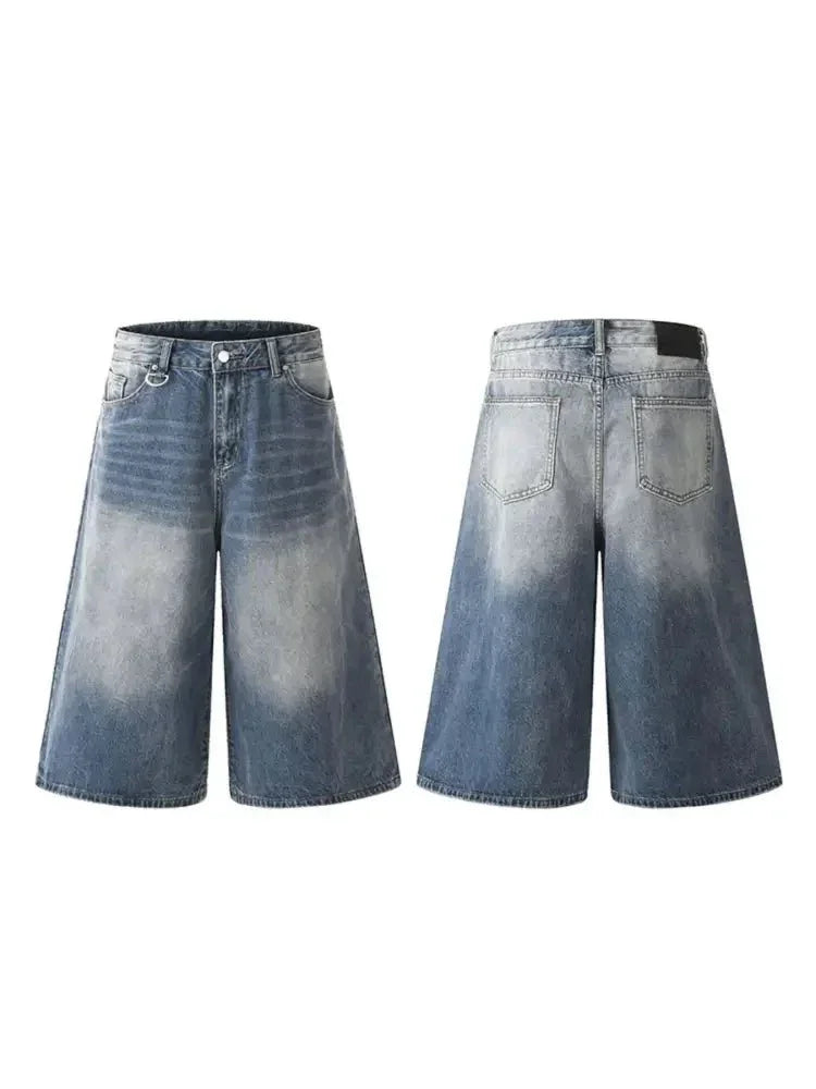 Men's Vintage Washed Wide Leg Denim Shorts - Update AvenueTrendsi100400990519002100400990519002Men's Vintage Washed Wide Leg Denim ShortsLight Blue