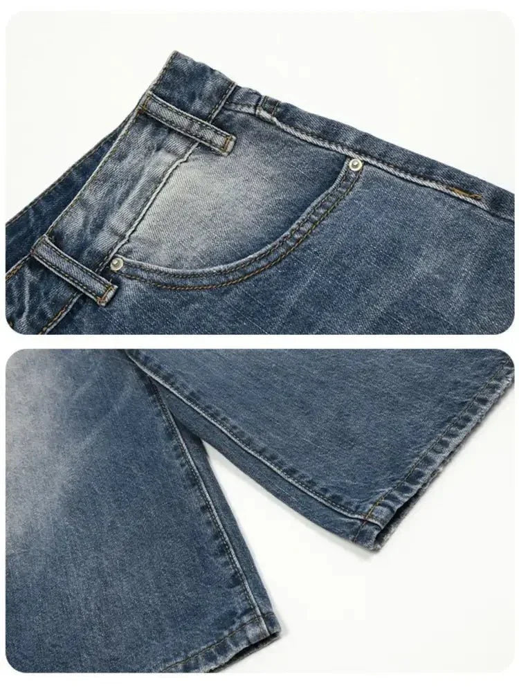 Men's Vintage Washed Wide Leg Denim Shorts - Update AvenueTrendsi100400990519002100400990519002Men's Vintage Washed Wide Leg Denim ShortsLight Blue