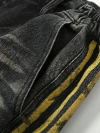 Men's Vintage Washed Wide Leg Jeans with Chain Detail - Update AvenueTrendsi100400573763134100400573763134Men's Vintage Washed Wide Leg Jeans with Chain DetailLava Black
