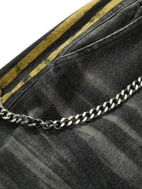 Men's Vintage Washed Wide Leg Jeans with Chain Detail - Update AvenueTrendsi100400573763134100400573763134Men's Vintage Washed Wide Leg Jeans with Chain DetailLava Black