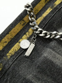 Men's Vintage Washed Wide Leg Jeans with Chain Detail - Update AvenueTrendsi100400573763134100400573763134Men's Vintage Washed Wide Leg Jeans with Chain DetailLava Black
