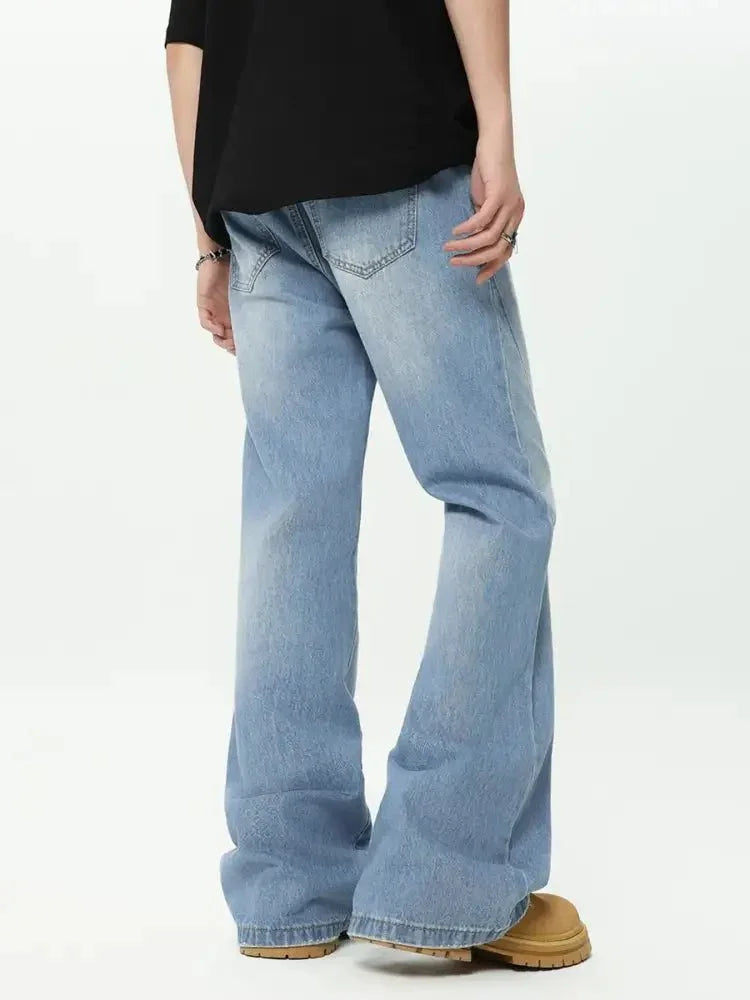 Men's Vintage Washed Wide Leg Jeans - Update AvenueTrendsi100400381056069100400381056069Men's Vintage Washed Wide Leg JeansBlue