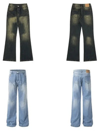 Men's Vintage Washed Wide Leg Jeans - Update AvenueTrendsi100400381056069100400381056069Men's Vintage Washed Wide Leg JeansBlue