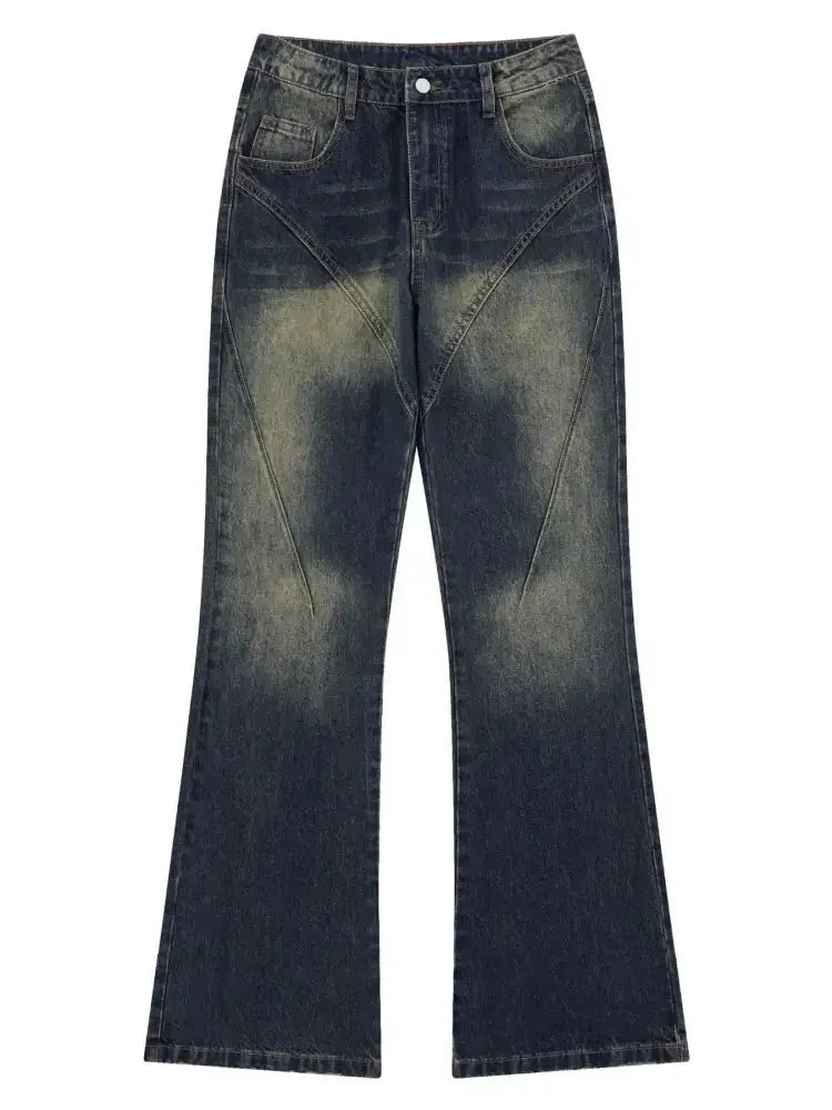 Men's Vintage Washed Wide Leg Jeans - Update AvenueTrendsi100400381056069100400381056069Men's Vintage Washed Wide Leg JeansBlue