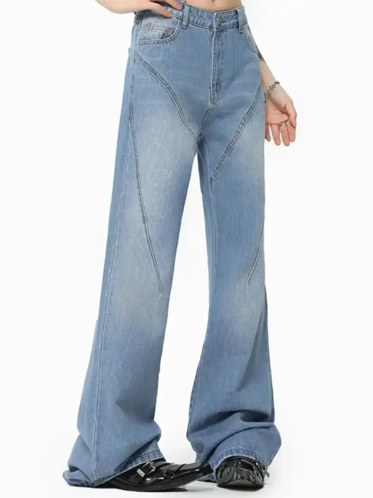 Men's Vintage Washed Wide Leg Jeans - Update AvenueTrendsi100400381056268100400381056268Men's Vintage Washed Wide Leg JeansSky Blue