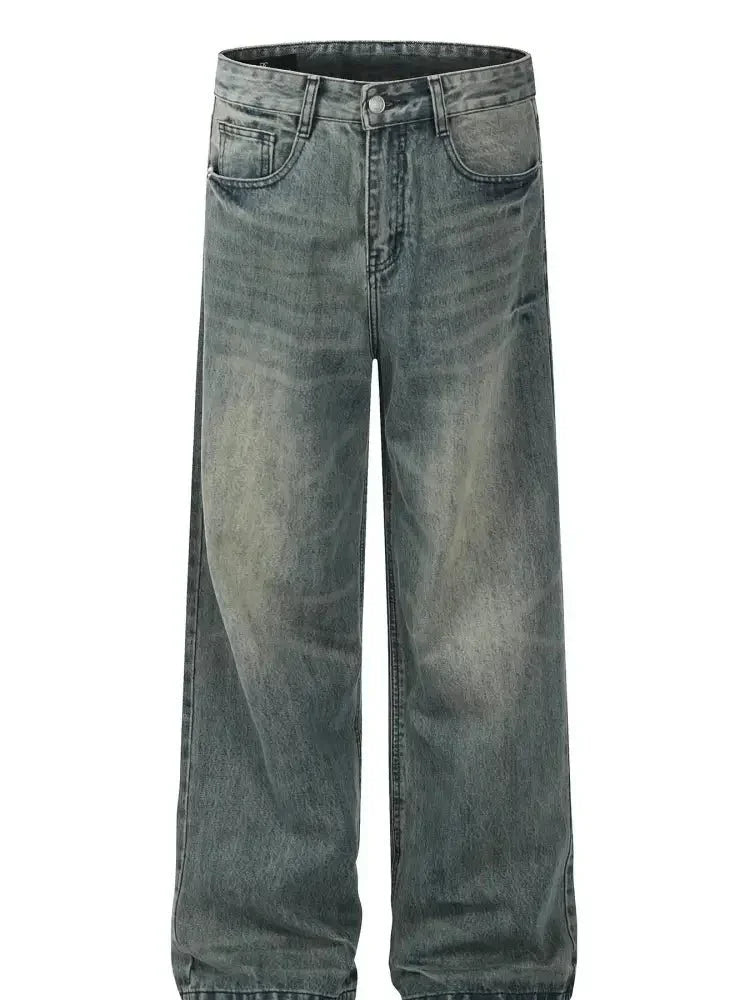 Men's Vintage Washed Wide - Leg Jeans - Update AvenueTrendsi100400725004823100400725004823Men's Vintage Washed Wide - Leg JeansBlue