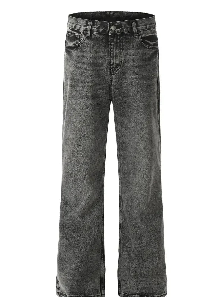 Men's Vintage Washed Wide Leg Jeans - Update AvenueTrendsi100400792579051100400792579051Men's Vintage Washed Wide Leg JeansBlack Gray