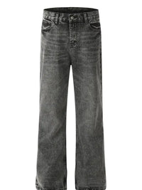 Men's Vintage Washed Wide Leg Jeans - Update AvenueTrendsi100400792579051100400792579051Men's Vintage Washed Wide Leg JeansBlack Gray