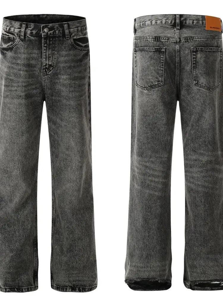 Men's Vintage Washed Wide Leg Jeans - Update AvenueTrendsi100400792579051100400792579051Men's Vintage Washed Wide Leg JeansBlack Gray