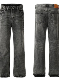 Men's Vintage Washed Wide Leg Jeans - Update AvenueTrendsi100400792579051100400792579051Men's Vintage Washed Wide Leg JeansBlack Gray