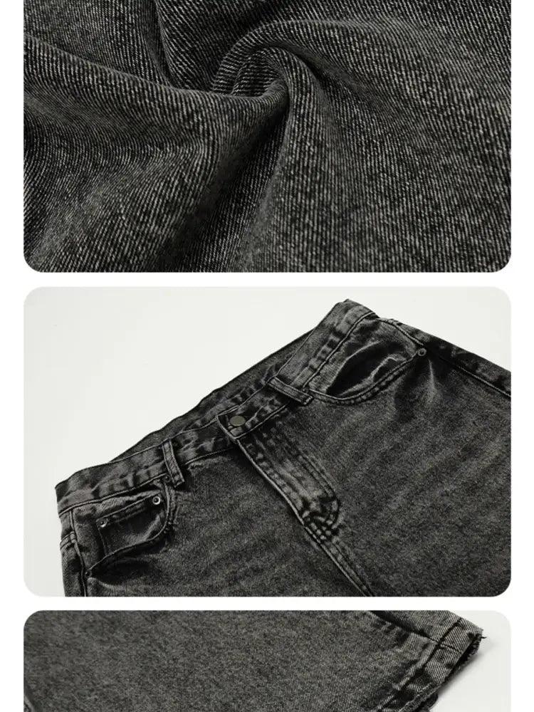 Men's Vintage Washed Wide Leg Jeans - Update AvenueTrendsi100400792579051100400792579051Men's Vintage Washed Wide Leg JeansBlack Gray