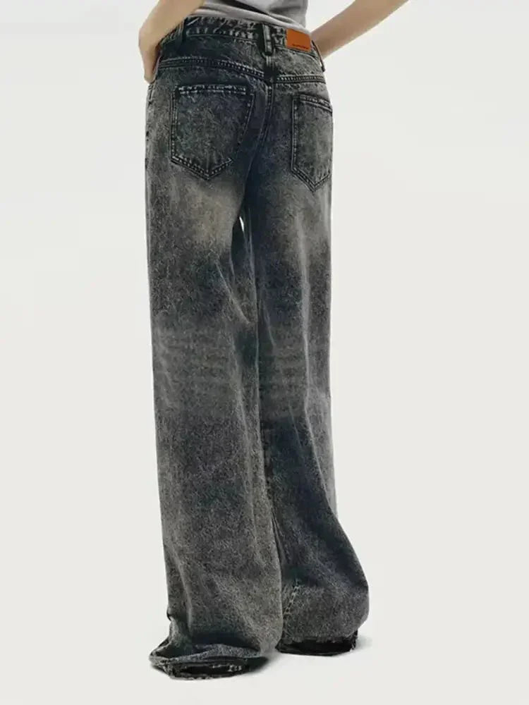 Men's Vintage Washed Wide Leg Jeans - Update AvenueTrendsi100400792579051100400792579051Men's Vintage Washed Wide Leg JeansBlack Gray