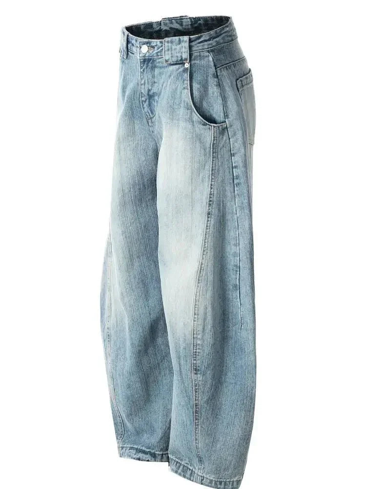 Men's Vintage Washed Wide Leg Jeans - Update AvenueTrendsi100400871732142100400871732142Men's Vintage Washed Wide Leg JeansBlue