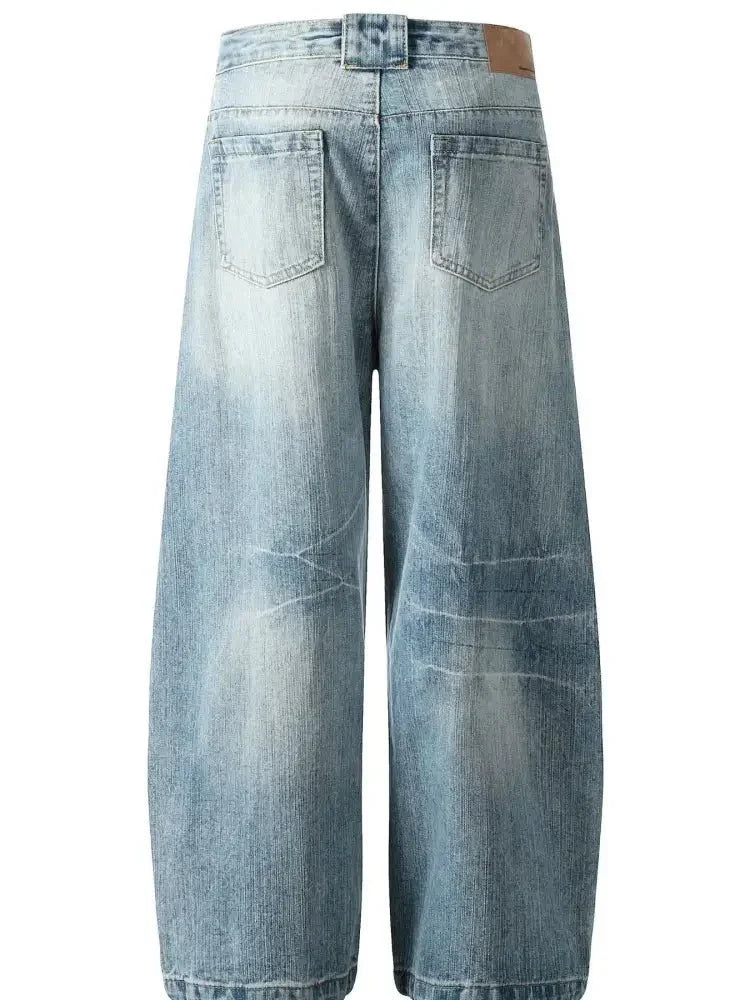 Men's Vintage Washed Wide Leg Jeans - Update AvenueTrendsi100400871732142100400871732142Men's Vintage Washed Wide Leg JeansBlue