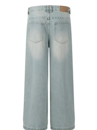 Men's Wash Pleated Wide Leg Jeans - Update AvenueTrendsi100400578674797100400578674797Men's Wash Pleated Wide Leg JeansBlue