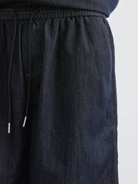 Men's Wash Short Sleeve Top and Shorts Denim Set