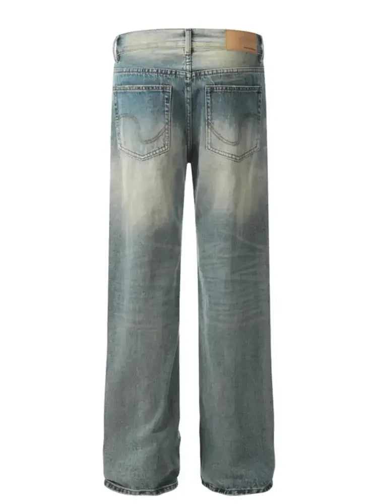 Men's Wash Straight Leg Jeans