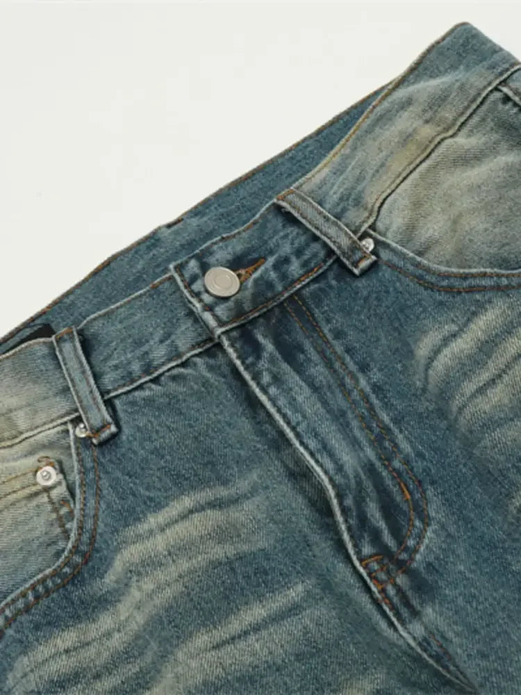 Men's Wash Straight Leg Jeans