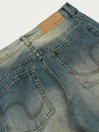 Men's Wash Straight Leg Jeans