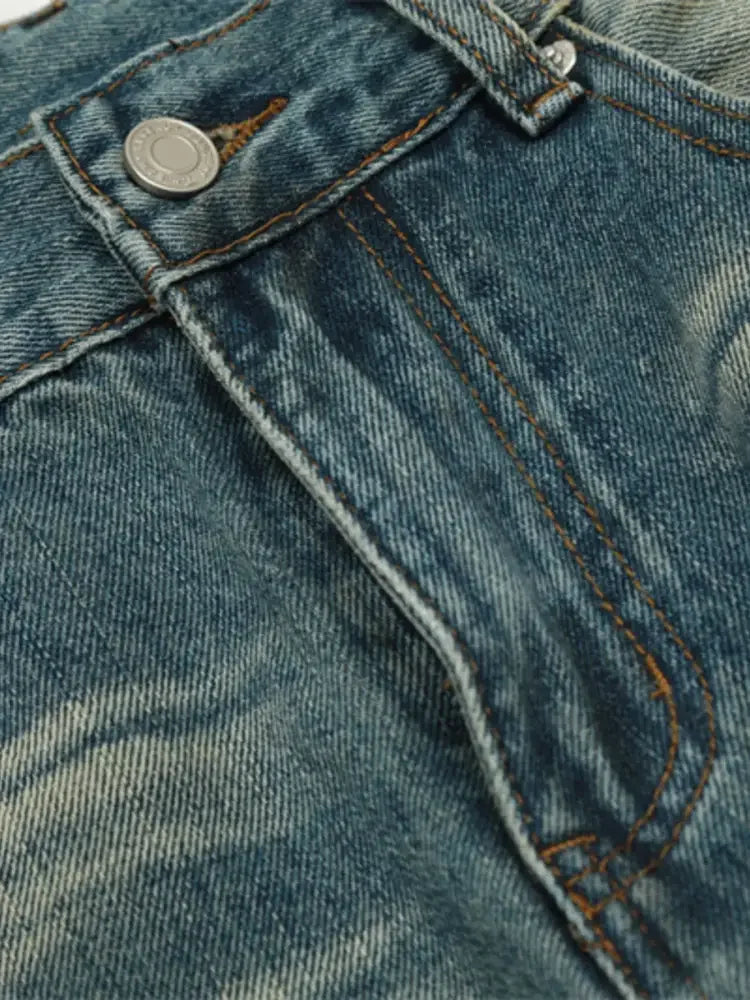 Men's Wash Straight Leg Jeans