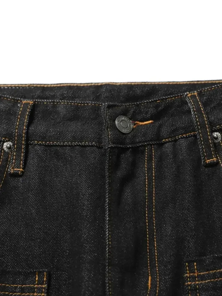 Men's Wash Wide Leg Baggy Jeans
