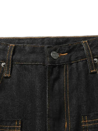 Men's Wash Wide Leg Baggy Jeans