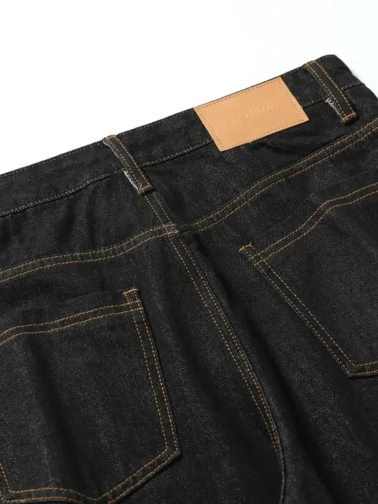 Men's Wash Wide Leg Baggy Jeans