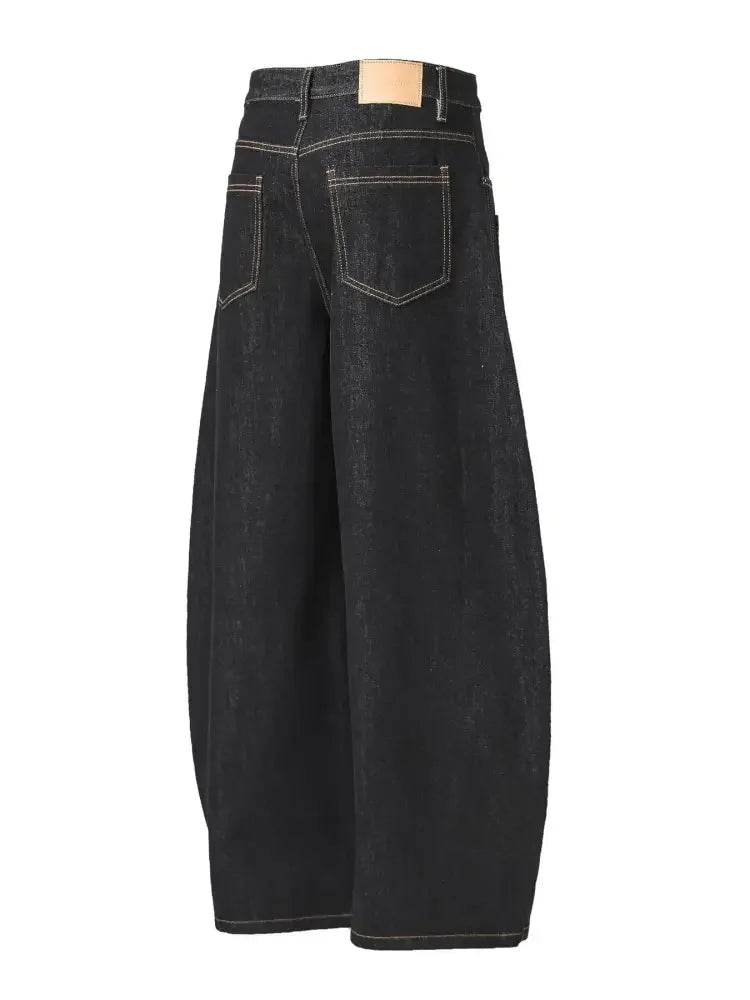 Men's Wash Wide Leg Baggy Jeans