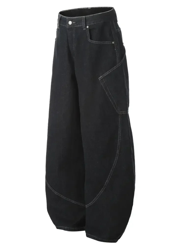 Men's Wash Wide Leg Cargo Jeans