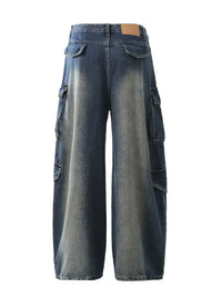 Men's Wash Wide Leg Cargo Jeans