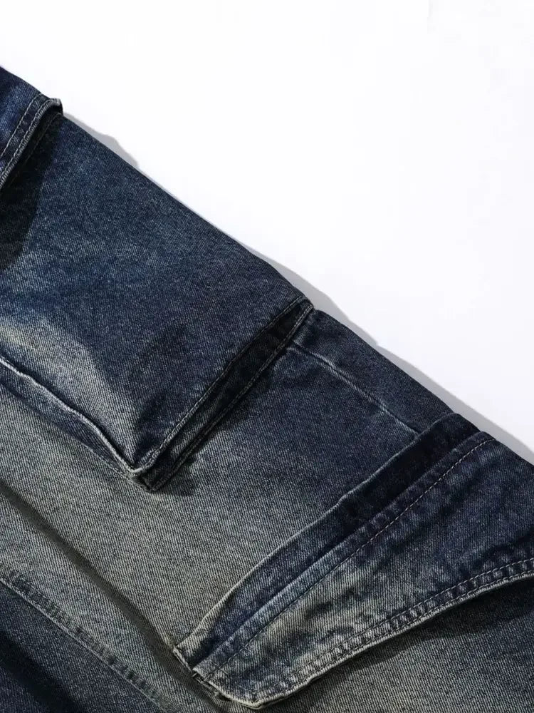 Men's Wash Wide Leg Cargo Jeans