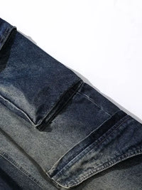 Men's Wash Wide Leg Cargo Jeans