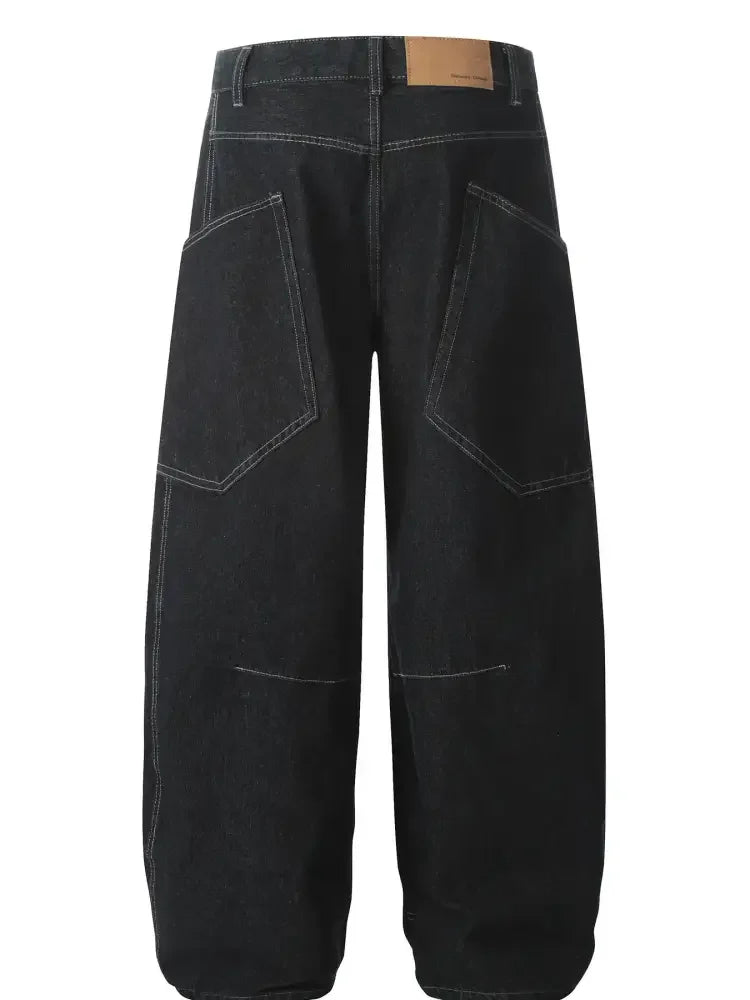 Men's Wash Wide Leg Cargo Jeans