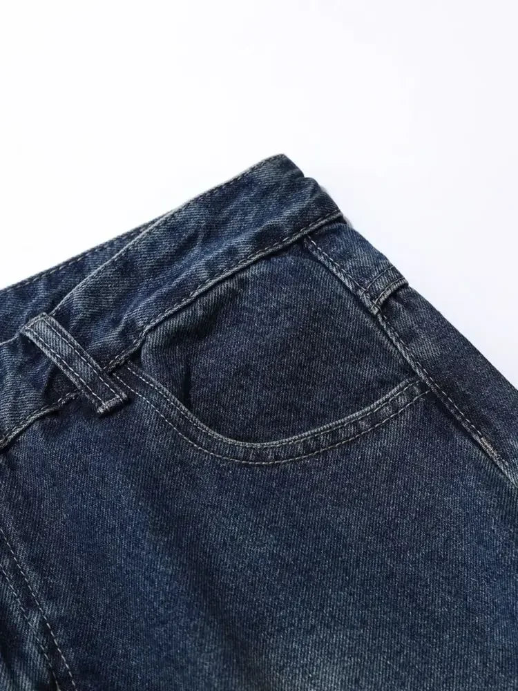 Men's Wash Wide Leg Cargo Jeans