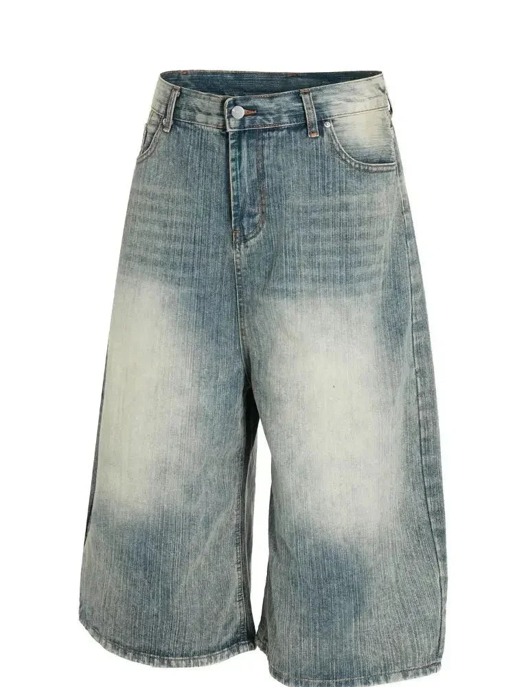 Men's Wash Wide - Leg Denim Shorts - Update AvenueTrendsi100400922501377100400922501377Men's Wash Wide - Leg Denim ShortsBlue