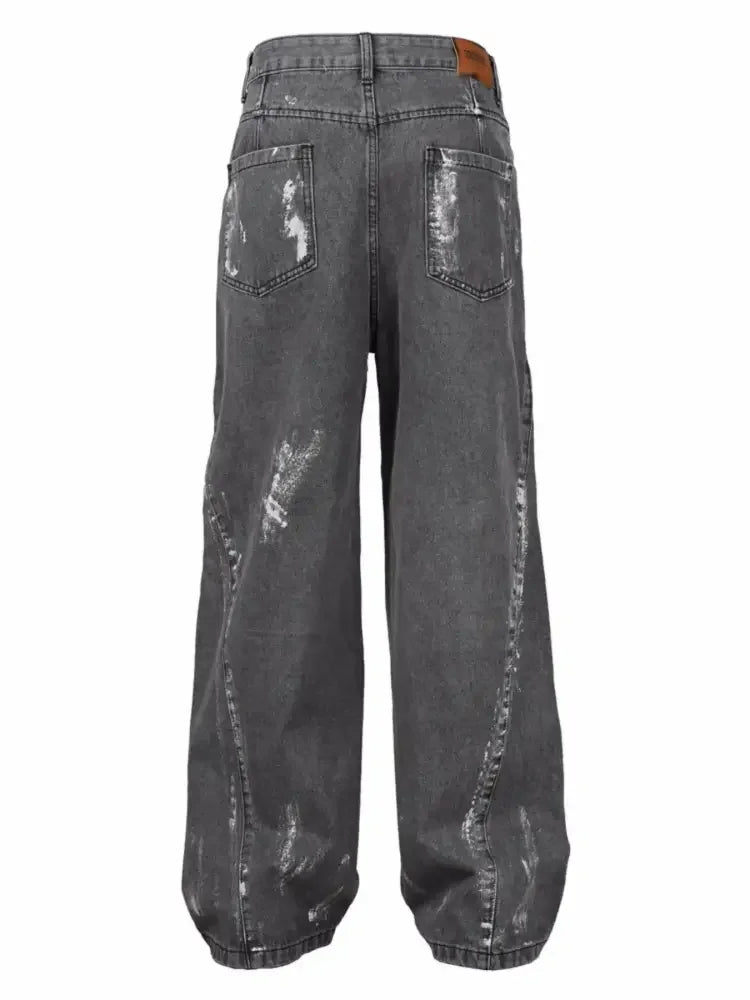 Men's Wash Wide Leg Jeans