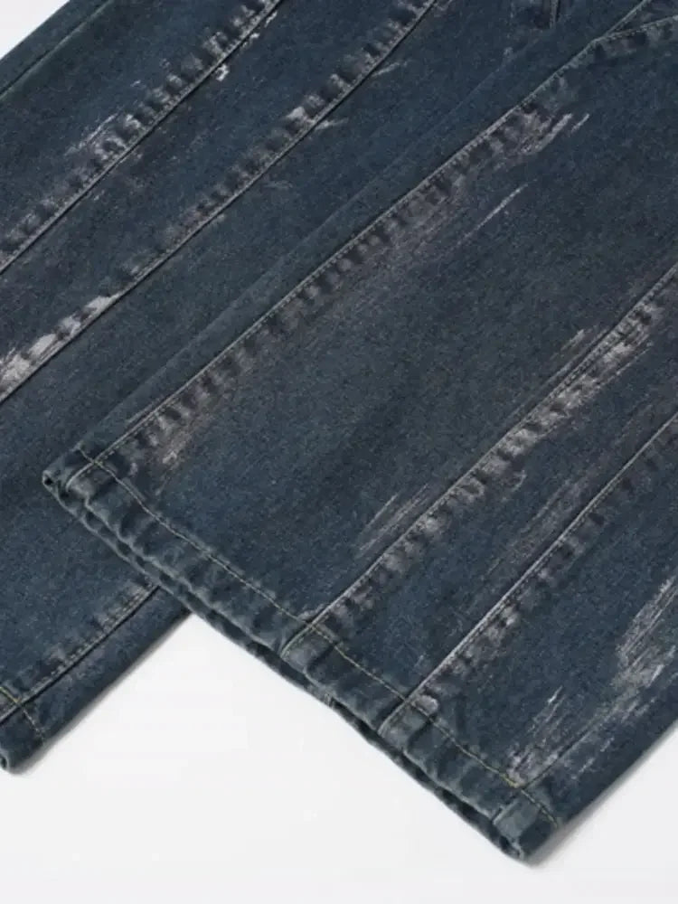 Men's Wash Wide Leg Jeans