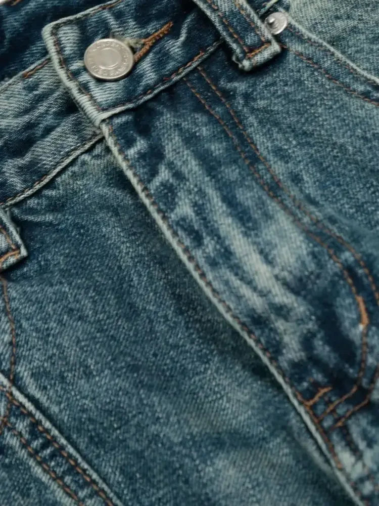 Men's Wash Wide Leg Jeans
