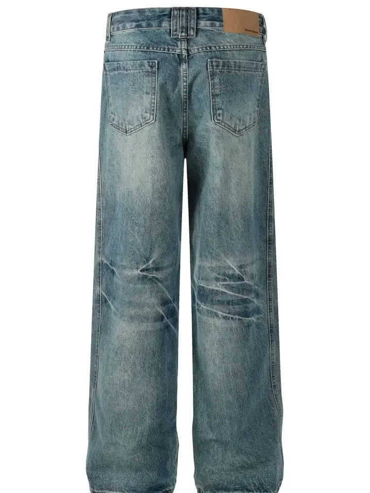 Men's Wash Wide Leg Jeans