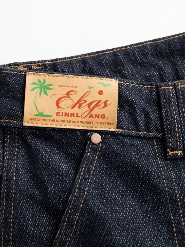 Men's Wash Wide Leg Jeans